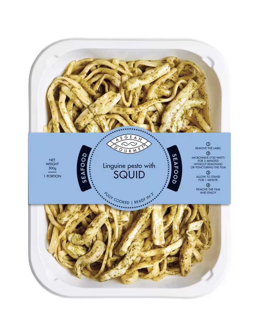 Linguine pesto with SQUID