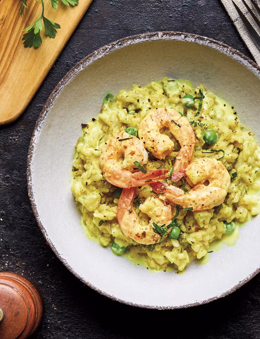 Risotto curry with SHRIMPS