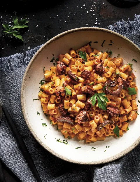 Ditalini with OCTOPUS