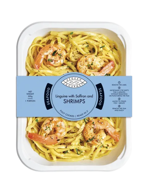 Linguine with Saffron and SHRIMPS