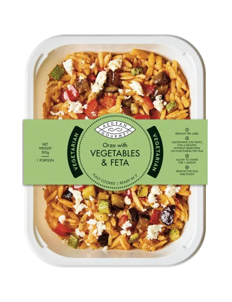 Orzo with VEGETABLES & FETA